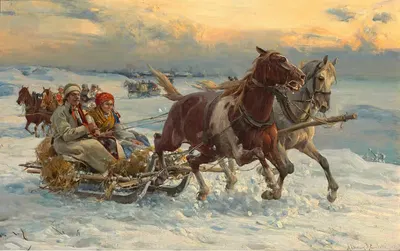 Сани by Альфред фон Вирус-Ковальский — digital art print download