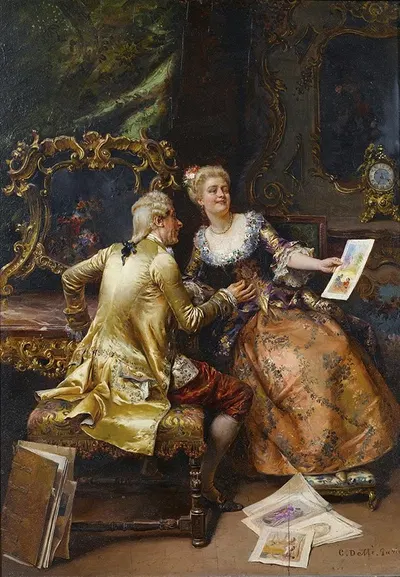 Her drawing master's critique by Cesare Auguste Detti — digital art print download