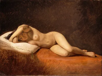 Отдыхающая модель by Константин Хансен, 1839 — digital art print download