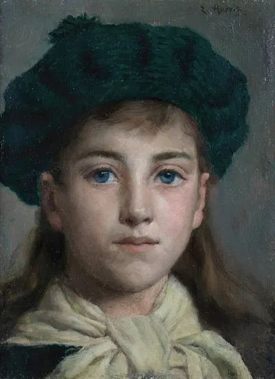 Portrait of a girl by Edwin Harris — digital art print download