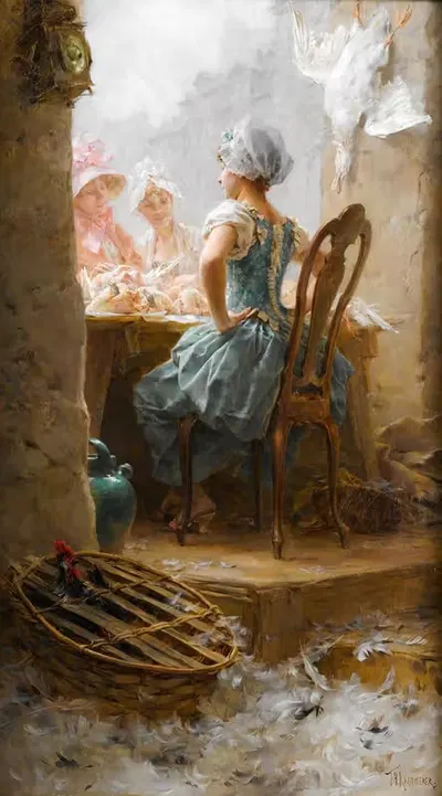 At the market by Frederik Hendrik Kaemmerer — digital art print download