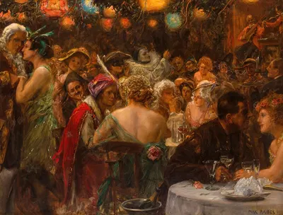 The costume bal by Max Friedrich Rabes — digital art print download