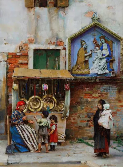 A street seller, Venice by William Logsdail — digital art print download