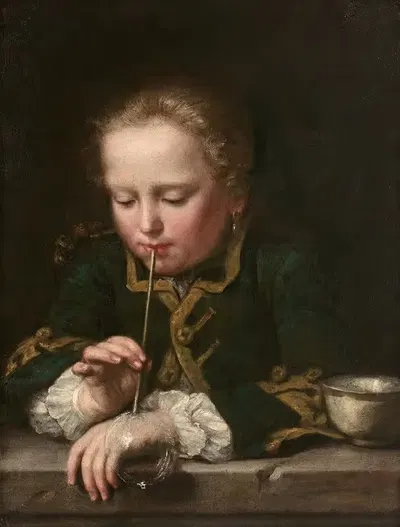 Jeune garçon aux bulles de savon by Alessandro Longhi — digital art print download