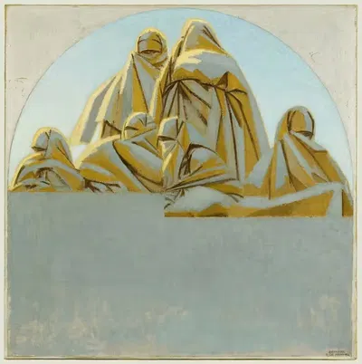 Женщины на террасах, Рабат by Бернар Буте де Моновель, 1918 — digital art print download