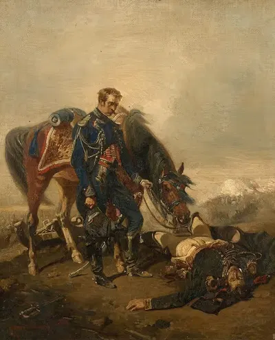 Офицер на берегу by Шарль-Эдуар Арман-Дюмарек — digital art print download