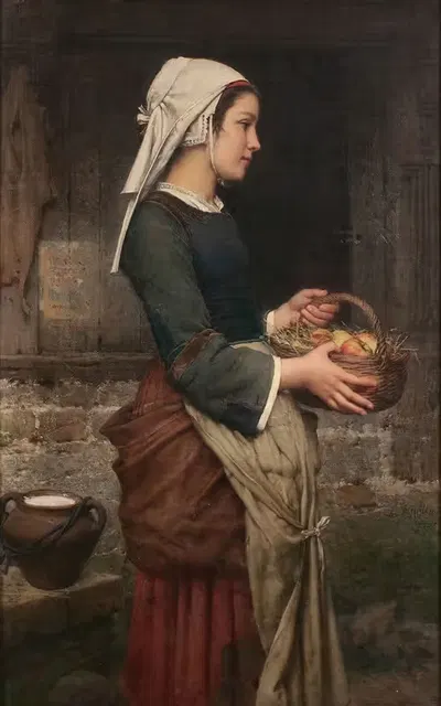 Le panier de pommes by Emile-Auguste Hublin — digital art print download