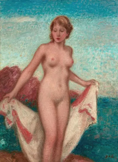 Обнаженная у красных скал by Жорж д'Эспаньят, 1923 — digital art print download