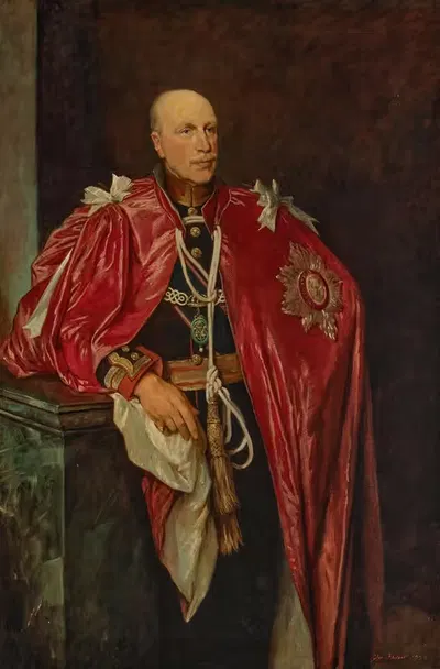 Регинальд Балиол Бретт, 2-й виконт Эшер, в мантии Ордена Подвязки by Глин Уоррен Филпот, 1922 — digital art print download
