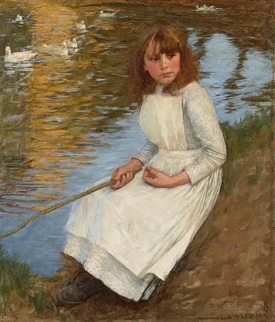 У пруда с утками by Генри Герберт Ла Танг, 1893 — digital art print download