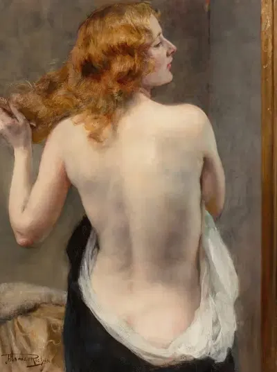 Nude, seen from behind by Herman-Jean-Joseph Richir — digital art print download