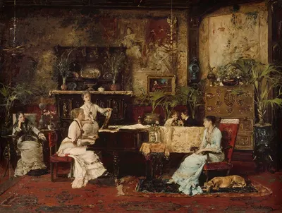 Музыкальная комната by Михай Мункачьи, 1878 — digital art print download