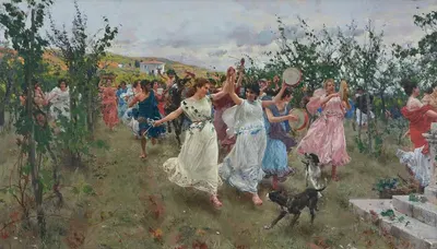 Бакханалия by Рафаэлло Сорби, 1896 — digital art print download
