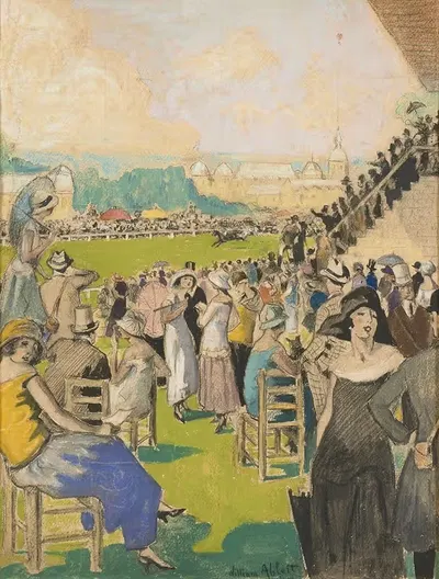 Les courses à Chantilly by William-Albert Ablett — digital art print download
