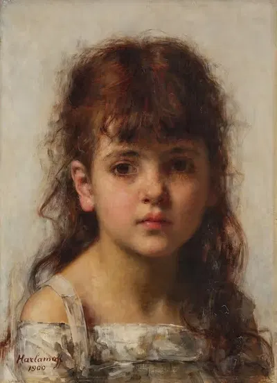 The Young Model by Alexei Harlamoff, 1900 — digital art print download