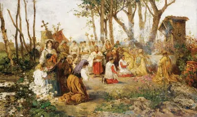 Процессия by Эмилио Пой Далмау, 1901 — digital art print download
