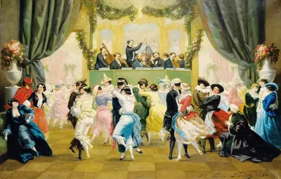 Маскарад by Франсуа-Луи Пикар, 1854 — digital art print download