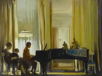 Концерт (Гостиная, Городской дом) by Джон Кристен Йохансен, 1924 — digital art print download