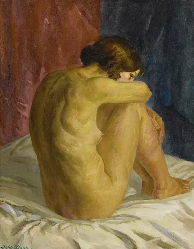 Ню, оглядывающаяся назад by Джон Слоун, 1926 — digital art print download