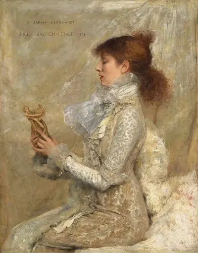 Портрет Сары Бернар by Жюль Бастьен-Лепаж, 1879 — digital art print download
