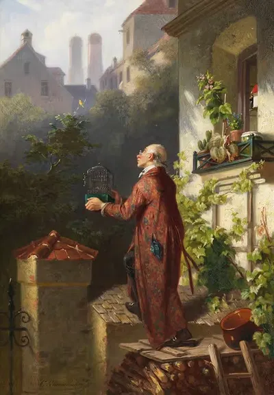 Убежавший канарейка by Карл Георг Науманн, 1875 — digital art print download