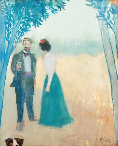 A couple by Ramón Casas — digital art print download