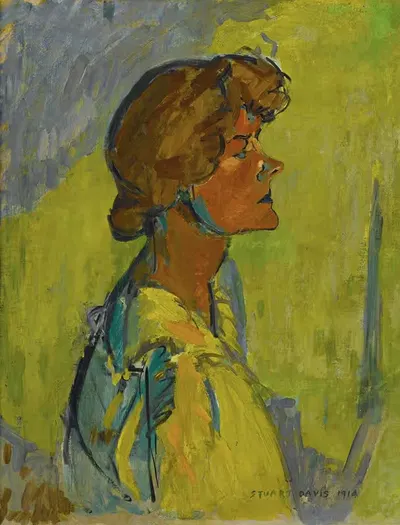 Портрет женщины by Стюарт Дэвис, 1914 — digital art print download