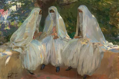 Три алжирские красавицы у колодца by Ульпьяно Чека, 1910 — digital art print download