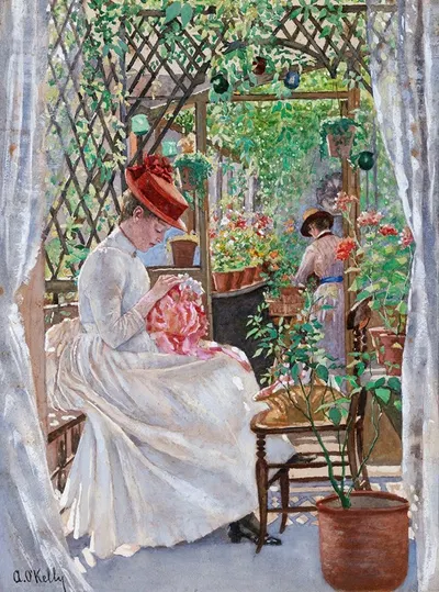 In the Conservatory by Aloysius O'Kelly — digital art print download