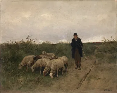 Shepherd and Sheep by Anton Mauve — digital art print download