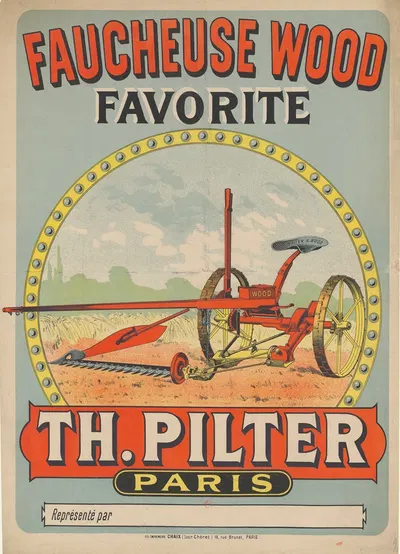 Faucheuse Wood … Th. Pilter, Paris by Imp. Chaix, 1886-1888 — digital art print download