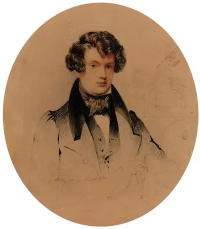 Автопортрет (фронтиспис к 'Мемуарам Дэниела Макиса Р.А.,' 1871) by Даниэль Макиллис, 1829 — digital art print download