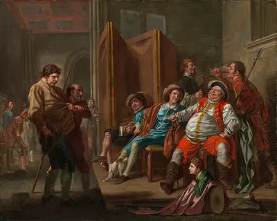 Фальстаф вербует из "Генриха IV" Шекспира, Часть II, Акт III by Фрэнсис Хейман, c.1765 — digital art print download
