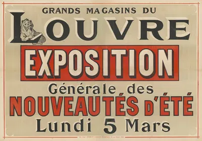 Grands magasins du Louvre. Exposition générale des nouveautés d'été by Imp. Chaix, 1883 — digital art print download