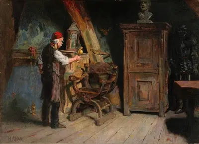 Голландский интерьер by Генри Аллан, c.1888 — digital art print download