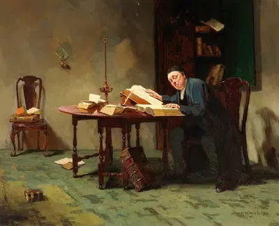 The Bookworm by Howard Helmick — digital art print download