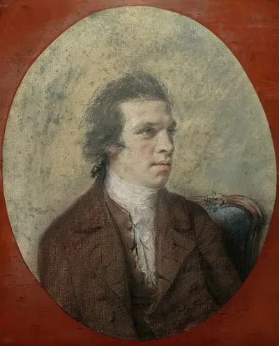 Портрет Томаса Робертса (1748-1777), художника by Хью Дуглас Гамильтон, 1748-1777 — digital art print download