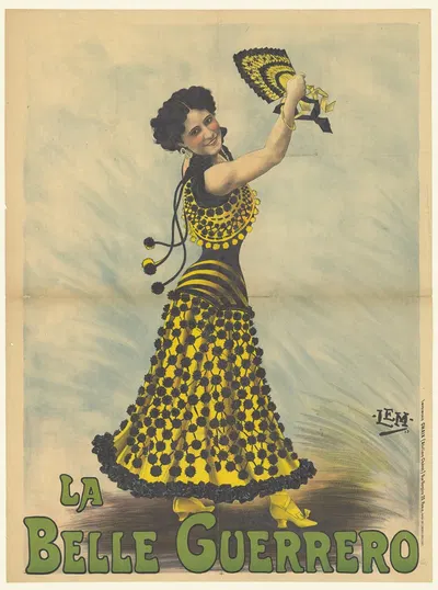 La belle Guerrero by Imp. Chaix, 1899 — digital art print download