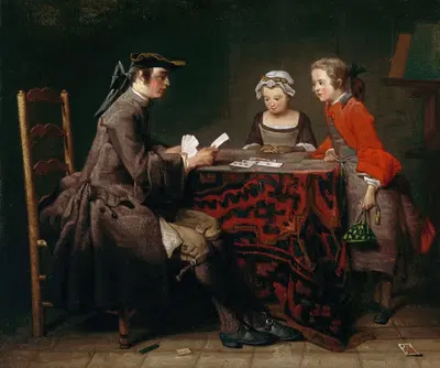 Игры в карты by Жан Симон Шарден, c.1735 — digital art print download