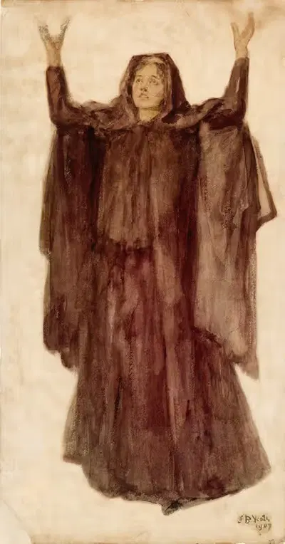 Мод Гонн МакБрайд (1866-1953), актриса и революционер by Джон Батлер Йейтс, 1866-1953 — digital art print download