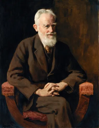 Portrait of George Bernard Shaw (1856-1950), Dramatist by John Collier, 1856-1950 — digital art print download