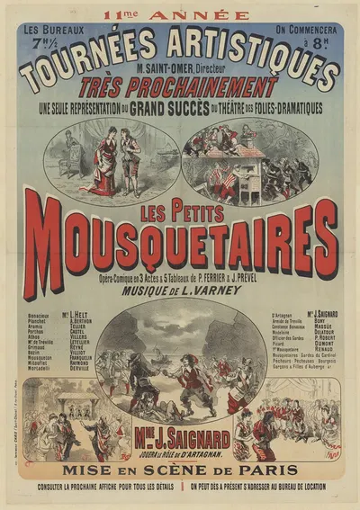 Les Petits mousquetaires by Imp. Chaix, 1885 — digital art print download