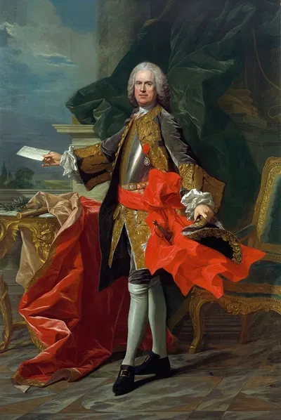 Портрет Ричарда Уолла (1694-1778), испанского посла в Британии by Луи-Мишель Ван Лоо, 1694-1778 — digital art print download