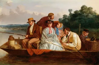 Рыболовная вечеринка by Мэтью Джеймс Лоулесс, c.1860 — digital art print download