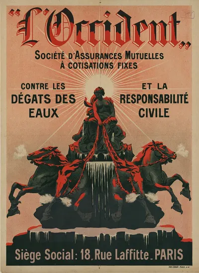 L'Occident, société d'assurances mutuelles à cotisations fixes by Imp. Chaix, 1907 — digital art print download