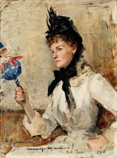 Дама с погремушкой by Сара Генриетта Пёрсер, 1885 — digital art print download