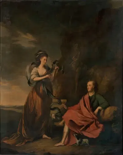 Двойной портрет Артура Уольфа и его жены Анны by Томас Хики, c.1769 — digital art print download