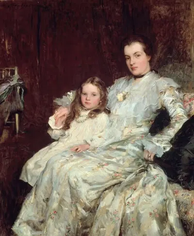 Портрет миссис Чадвик-Хили и ее дочери by Уолтер Фредерик Осборн, 1900 — digital art print download