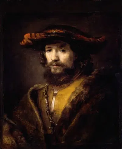 Bust of a Man Wearing a large-brimmed Hat by Willem Drost, c.1654 — digital art print download