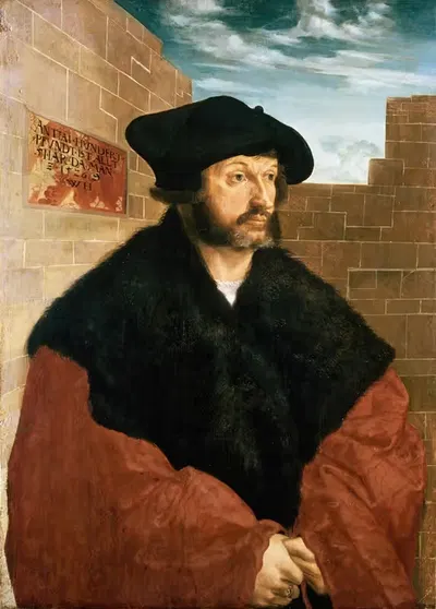 Portrait of Anton Hundertpfundt by Wolfgang Huber, 1526 — digital art print download